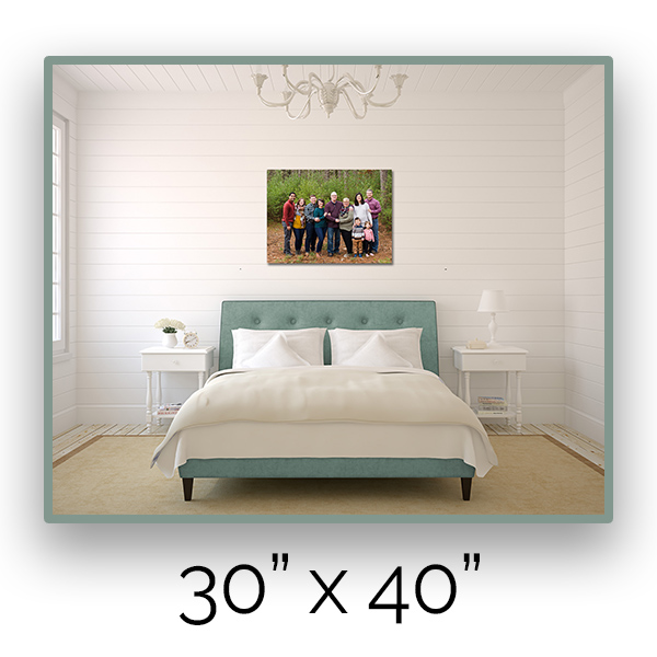 30x40 print displayed on wall